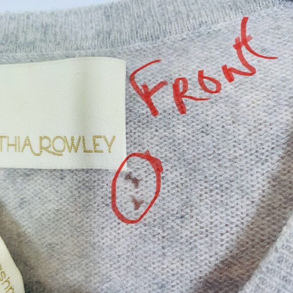 Cynthia Rowley 100% Cashmere Polka Dot Sweater Women’s Size Large Luxurious Knit - Picture 3 of 10